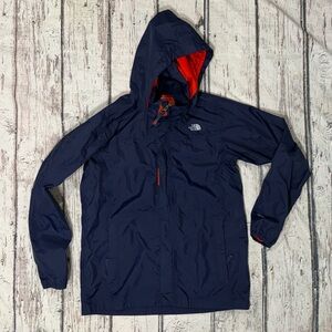 The North Face Blue HyVent Rain Jacket Coat Hoodie Boys Kids Youth